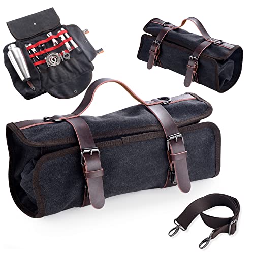 TREELF 13-Pieces Portable Bartender Bag Travel Bartender Bag Canavs Bar Kit Bag for Carrying Bar Tools Perfect Storage,Tra...