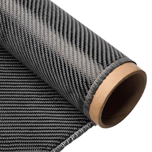 Coynurex 4.2ft x12in Carbon Fiber Fabric Roll – 3K Twill Weave, 200gsm Black Carbon Fiber Cloth for Reinforcement, Auto DI...