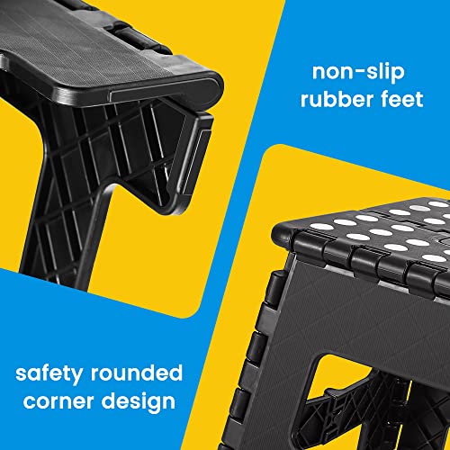 ACSTEP Folding Step Stool 9'' Tall Kids Step Stool Holds Up to 300 lb Plastic Foldable Step Stools for Kids Non-Slip Surfa...