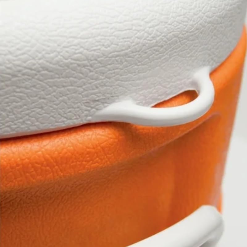 Heavy Duty Water Beverage Cooler Dispenser, Orange, Polyethylene, 5 Gallon, Insulated Container with Spigot, Side Handles...