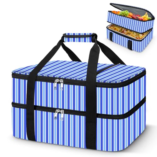 Coobiiya Insulated Casserole Carrier – Portable Tote for Hot or Cold Food, Warmer & Cooler Bag Lunch Bag, Fits 9" x 13" Ba...