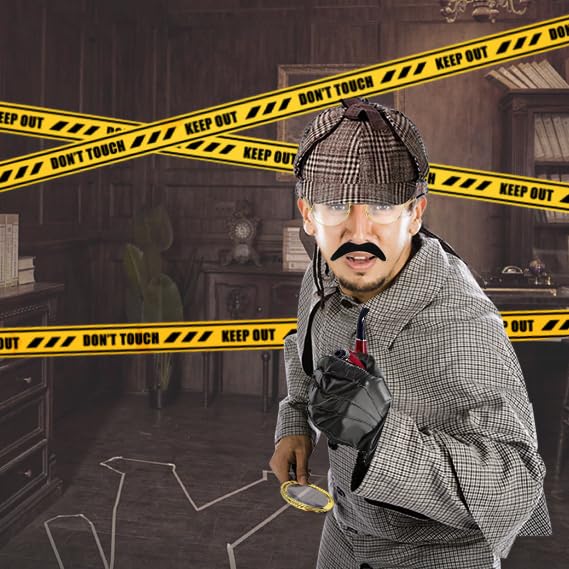 wevgbv Detective Costume Accessories Set, Detective Hat Dress up Costume for Adults Men Women, Halloween Spy Costumes