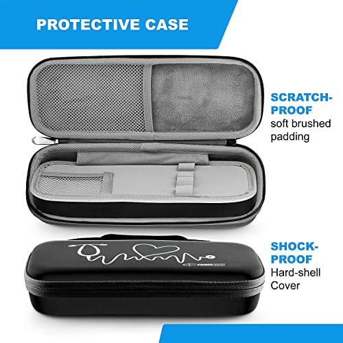 Primacare KB-9397-BK Stethoscope Case, Supplies Included, Black with Multiple Compartments, Portable and Lightweight First...