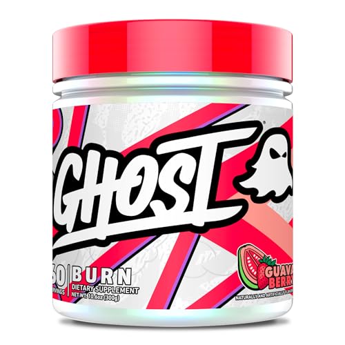 GHOST Burn Weight Management Powder, Guava Berry (60 Servings) - Metabolism & Energy Support Supplement for Men & Women - ...