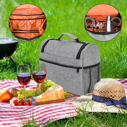 WUWEOT Travel Bartender Bag, Portable Bar Bag, Mixology Bartending Backpack with Padded Compartments and Handle for Tools ...