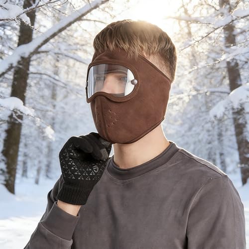 Windproof Ski Balaclava for Men Women Winter Warm Headgear with Ear Full Face Protection Riding Mask