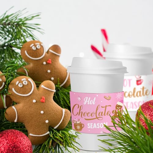 Jingmore 36 Pcs Hot Cocoa Bar Coffee Cup Sleeves Baby It's Cold Outside Coffee Holder Hot Chocolate Bar Disposable Brewed ...