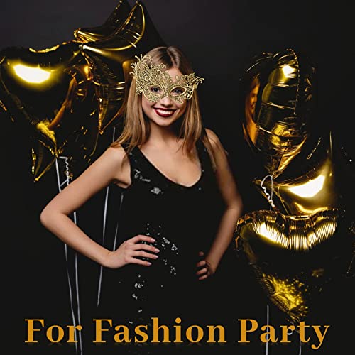 Erythem Masquerade Mask for Women, Venetian Lace Masquerade Mask for Halloween Mardi Gras Costume Party, Fit for Adult