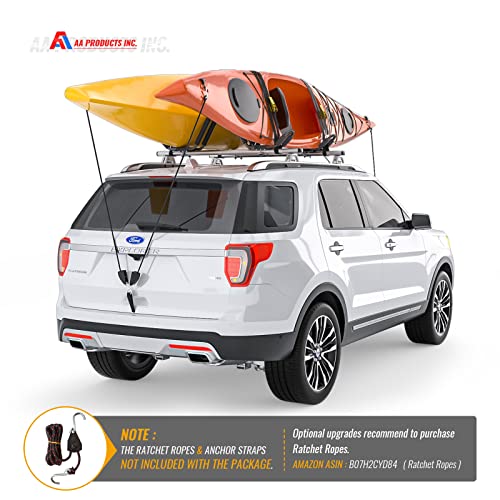 AA-Racks 2 Pair J-Bar Rack for Kayak Carrier Canoe Boat Paddle Board Surfboard Roof Top Mount on Car SUV Truck Crossbar wi...