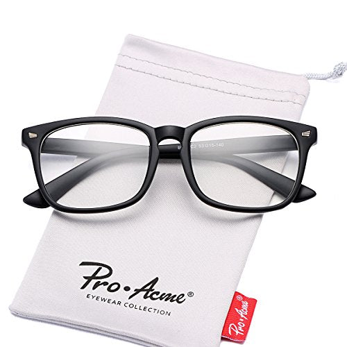 Pro Acme Non-prescription Glasses Clear Frame Glasses for Women Men