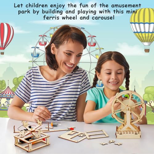 Poraxy 4 in 1 STEM Kits for Kids Age 8-10, Science STEM Projects for Kids 8-12, 3D Puzzles, Educational Craft Building Toy...