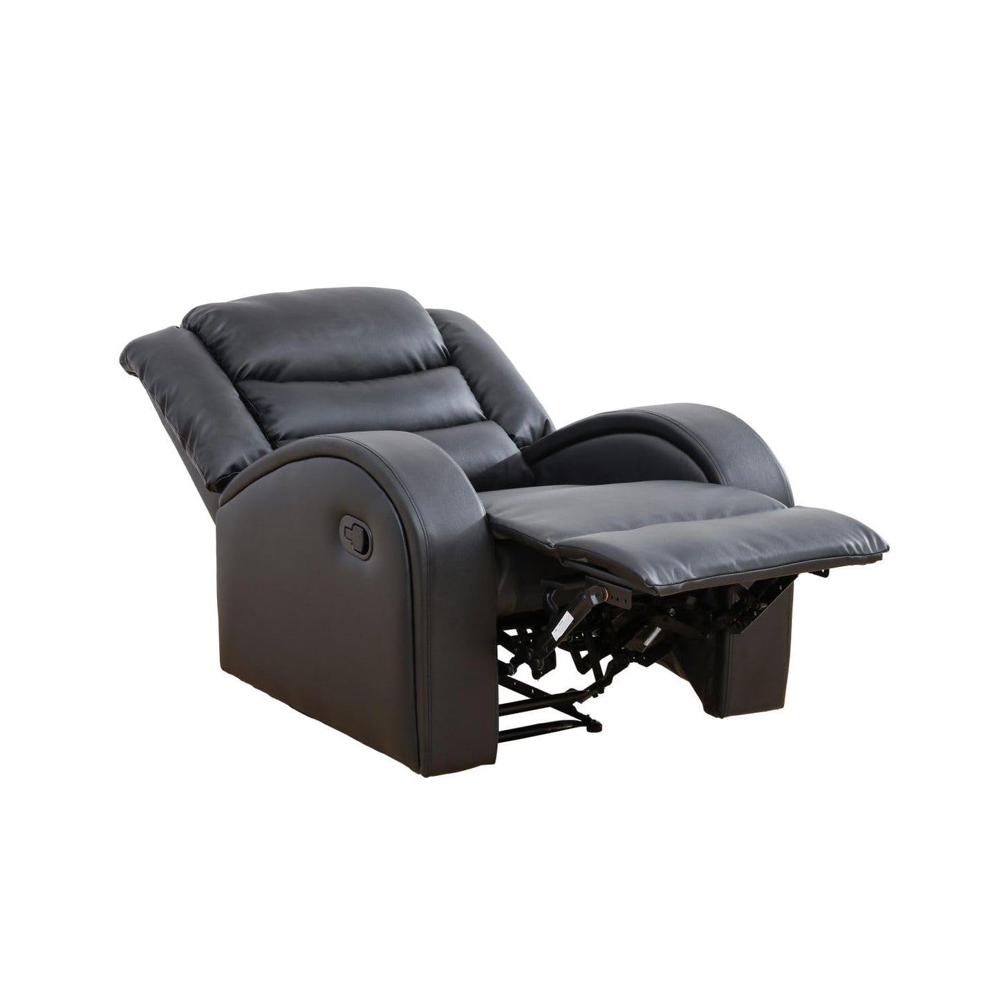 UOCFYK Oversized Faux Synthetic Leather Chairs for Living Room Comfy Wide Lazy Boy Home Theater Seating Recliner for Apartment/Office, Black
