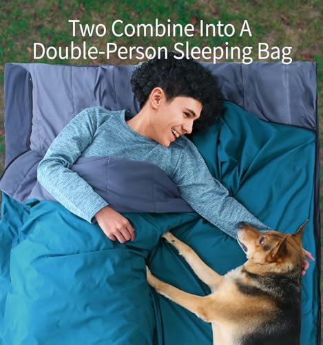 Litume Compact Sleeping Bag 68°F-50°F 1.6lbs, Combinable Lightweight Portable Packable sleep sacks for Adults for Backpack...
