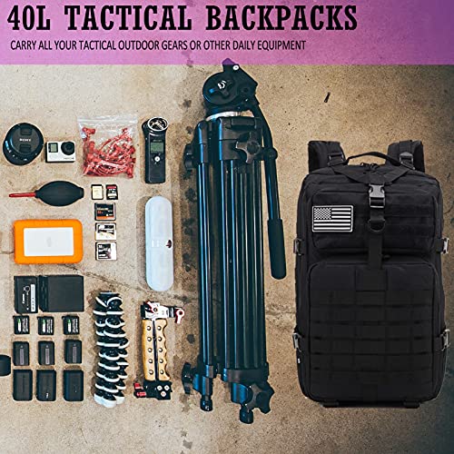 KOOYU 40L Molle Tactical Military Backpack Army Bag Assault Pack Rucksack