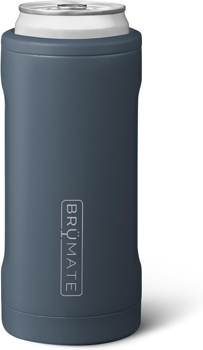 BrüMate Hopsulator Slim Can Cooler Insulated for 12oz Slim Cans | Skinny Can Insulated Stainless Steel Drink Holder for Ha...