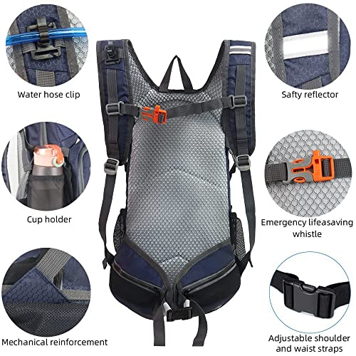 Lemuvlt Hiking Daypack Waterproof Biking Backpack 15L Lightweight Durable Backpack for Ski Snowboarding Running MTB Cycling