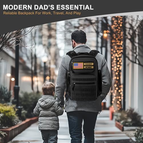 MIRACOL Outdoor Military Diaper Bag: Tactical Style Baby Backpack with Insulated Pockets & Changing Pad - Hiking Camping E...