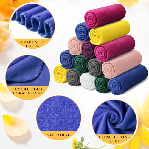 Kinlop Fleece Blanket Bulk 60 x 50 Inch Soft Lightweight Fleece Cozy Blanket Warm Throw Plush Pet Throw for Bed Couch Sofa...