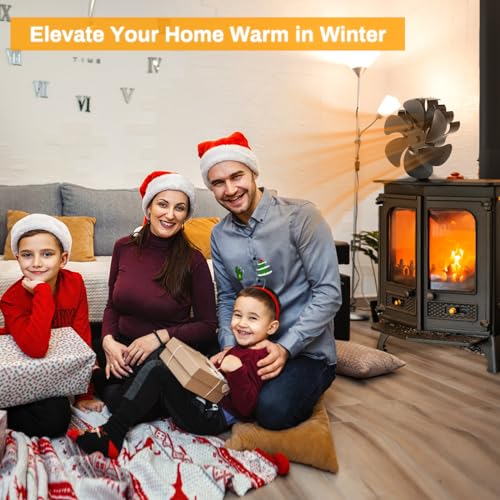 JossaColar Wood Stove Fan Heat Powered Fireplace Fan Non Electric, Thermal Fan for Wood Burning Stove//Log Burner, w/Stove...