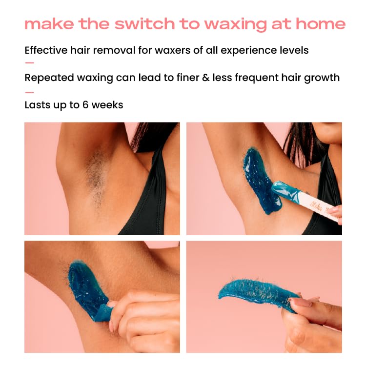 KoluaWax Premium Waxing Kit for Women - Beginner Friendly - Complete Wax Kit that includes 14oz of Wax Beads, Applicator, ...