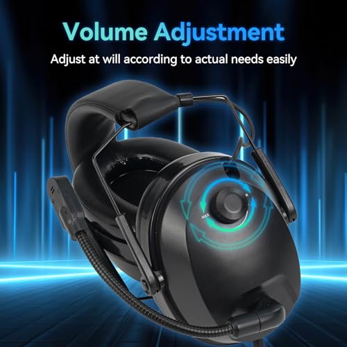 Retevis EHK012 Two Way Radio Headset with Mic, Noise Reduction,Head Volume Adjust,for RT22 RT21 RT68 A1, Compatible with Baofeng BF-888S F8HP AR-5RM Pxton PX-777S, Walkie Talkie Headphone(2 Pack)