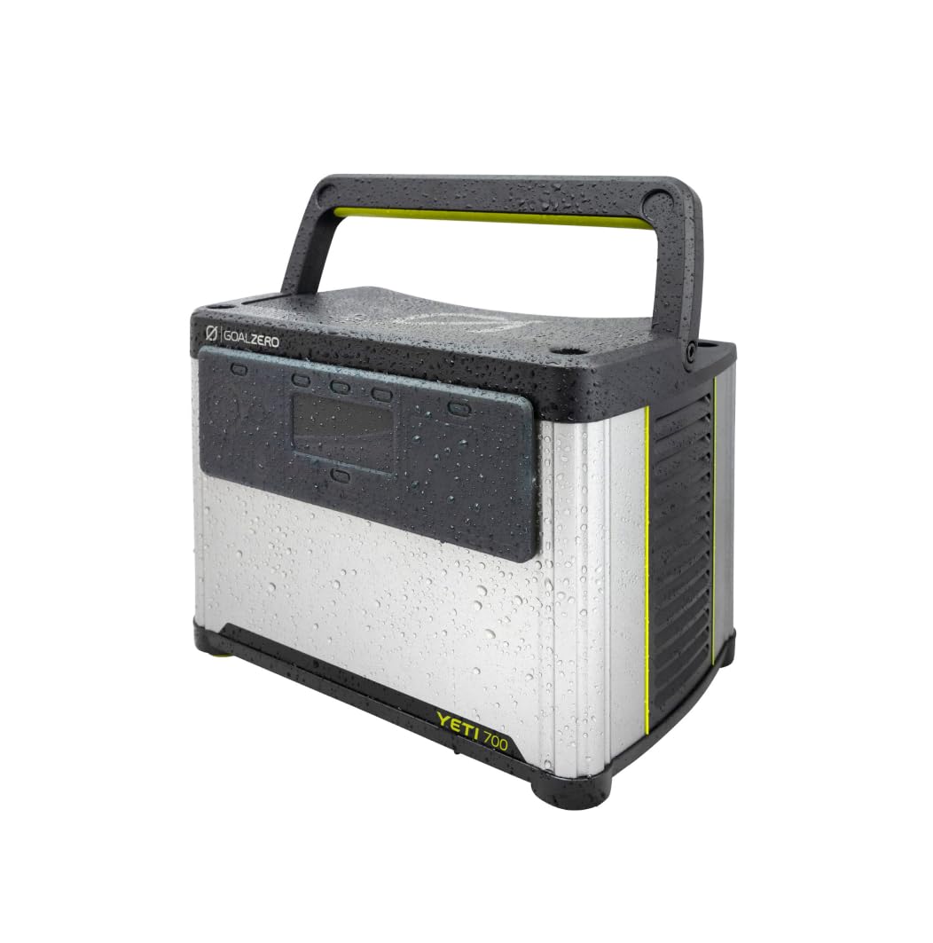 Goal Zero Yeti Portable Power Station, Yeti 700 + Boulder 100, 677 Watt Hour Lifepo4 Battery, Water Resistant & Dustproof Solar