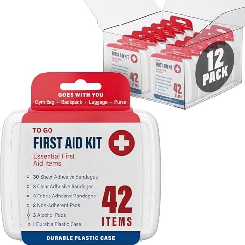 DecorRack 500 Piece First Aid Kit, 12 Individual Boxes of 42 Items Each, First Aid Kit for Car, Home, School, Office, Mino...