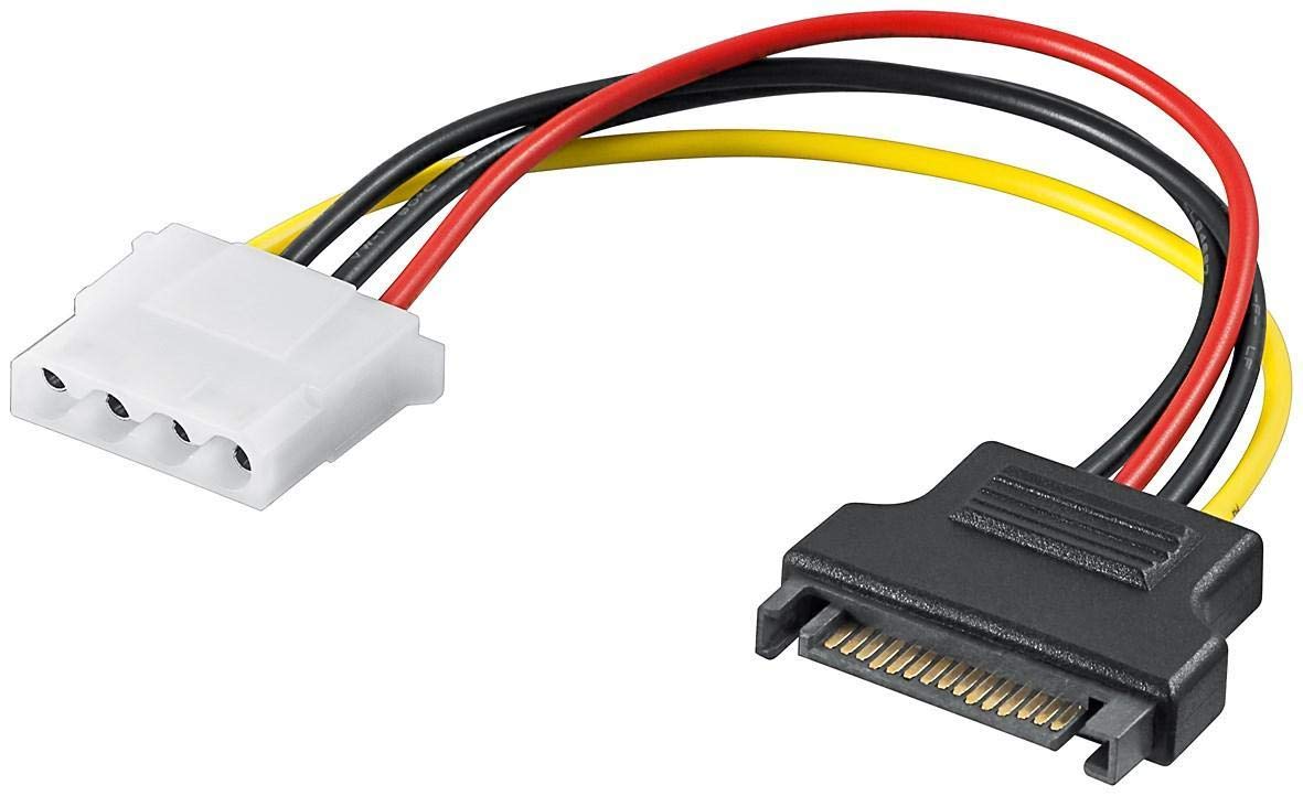 Manhattan 6 4-Pin Molex Female To 15-Pin Sata Male Power Cable
