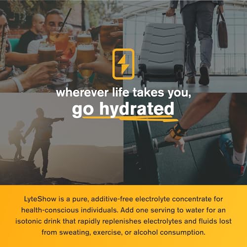 LyteShow - Electrolyte Drops for Rapid Rehydration + Digestion + Brain + Energy + Immunity | No Sugar | Trace Minerals | U...