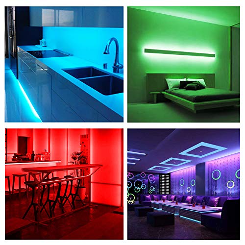 DAYBETTER RGB Led Light Strips Kit Compatible with Alexa and Google Assistant, Smart WiFi Led Strip Lights for Bedroom, Ro...
