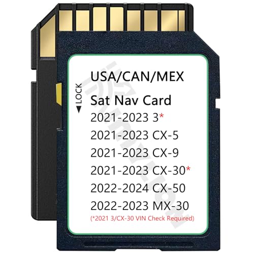Navigation SD Card with HUD Display - Upgraded TD2K66EZ1B for Mazda 2021-2023 3 CX5 CX9 CX30, 2022-2024 CX50, 2022-2023 MX...