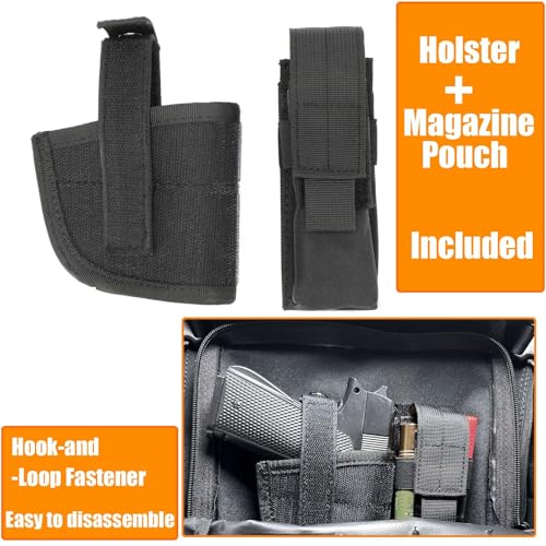 ONE WVW PIN Tactical Backpack for Men, Military Backpacks with Gun Holster, Bug Out Bag 3 Day Assault Pack Large Molle Gun...