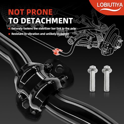 LOBIUTIYA 52110141AB 928-563 Front Stabilizer Sway Bar Brackets with Bushings Kit, Suspension Replacement Fits for Dodge R...