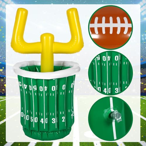 Zhanmai 3 Pcs Large Football Inflatable Cooler Football Drink Cooler Inflatable Serving Bar Food Container Inflatable Drin...