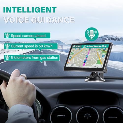 GPS Navigator for Car Truck RV, 7 Inch Touch Screen GPS for Car with 2026 Maps Free Lifetime Updates, Voice Turn-by-Turn G...