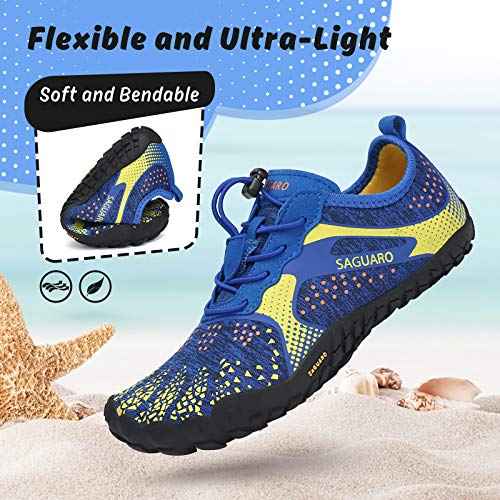 SAGUARO Kids' Barefoot Shoes Boys Girls Quick Dry Aqua Athletic Sneakers Lightweight Sport Footwear Toddler Water Shoes
