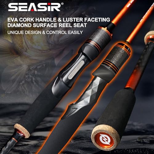 SEASIR CastX BFS Fishing Rod, Spinning Rod Casting Rod Medium Light/Heavy, 2 Piece Baitcasting Rod, Saltwater Freshwater B...