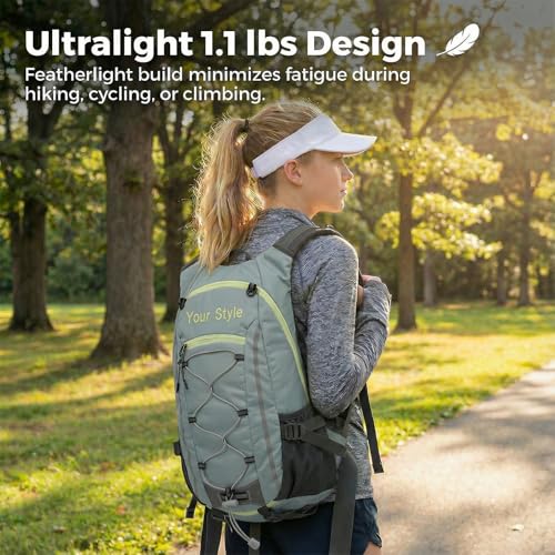 Latlonix DIY Friendly Backpack with Blank Front for Embroidery, 20L Hydration Ready Pack with Deployable Net, Custom Gear ...