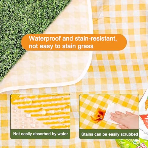 Folding Picnic Blanket for Outdoor Waterproof and Sandproof for Holiday Barbecues Concerts and Beach Camping on Grass Picn...