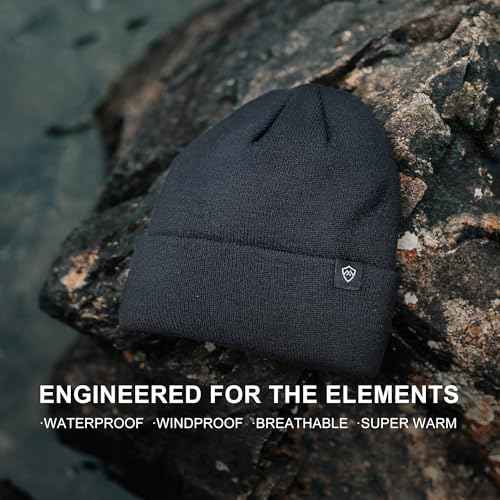 DexShell Waterproof Beanie for Men & Women, Windproof Thermal Winter Hat with Fleece Liner, Cuffed Knit Cap for Cold Weather