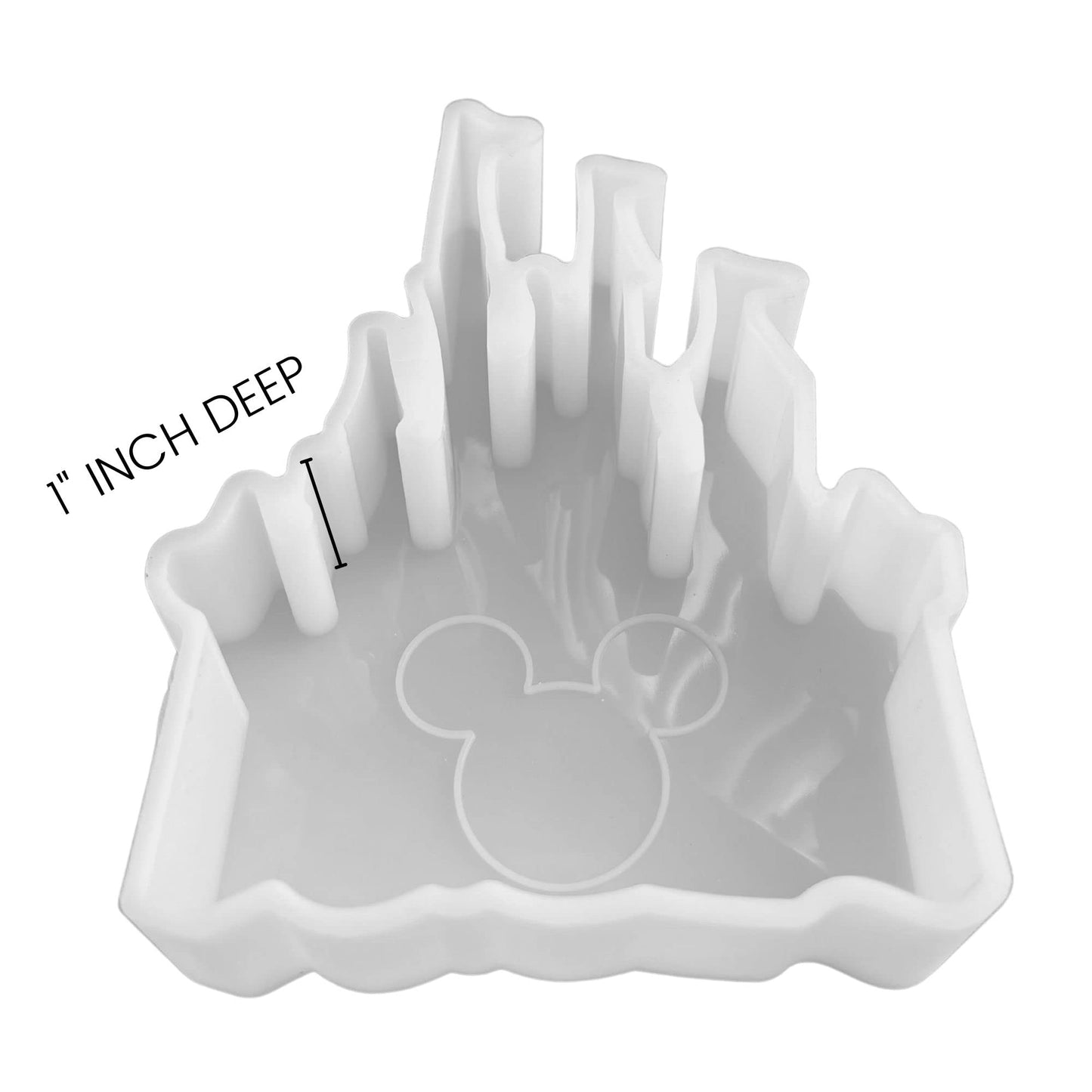Castle Silicone Mold | Size 4.5" Wide x 6" Long x 1" Deep | Small Castle Design for Freshie, Soap, Resin, Candles