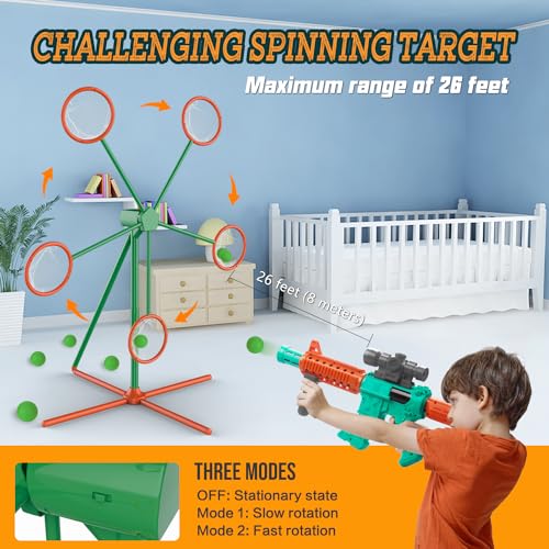 Marlrin Shooting Games Toys for Age 5 6 7 8 9 10+ Year Old Boys, Kids Toy Sports & Outdoor Game with Moving Shooting Targe...