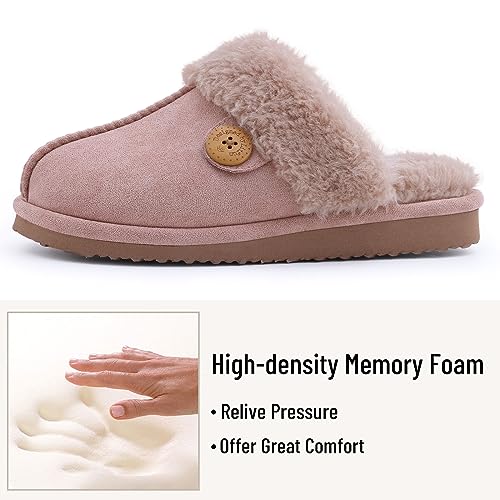 Litfun Women's Fuzzy Memory Foam Slippers Fluffy Winter House Shoes Indoor and Outdoor