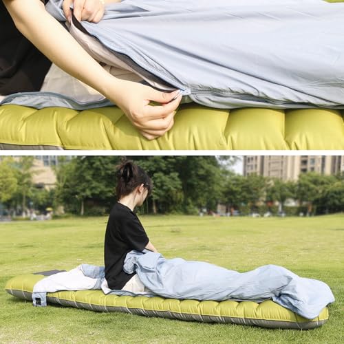 NewDoar Ultralight Backpacking Sleeping Bag - 50-70°F, 1.5lbs, Waterproof & Machine Washable, 2-Way Zipper for Teens,Coupl...