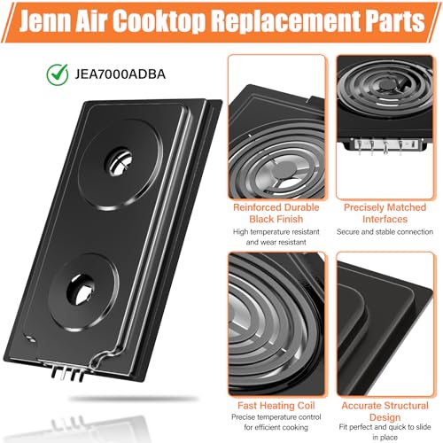 Upgraded JEA7000ADBA Coil Element Cartridge Compatible with Jenn Air Cooktop Replacement Parts, Jenn-Air JEA7000ADB Range ...