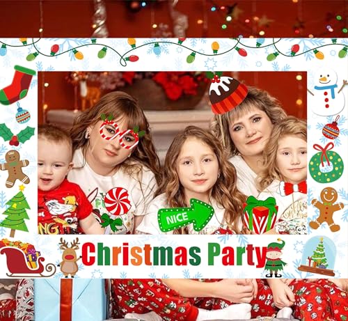 Christmas Photo Booth Props 29Pcs Christmas Elf Party Photo Booth Props Ugly Sweater Decoration Photoshoot Props Ugly Swea...
