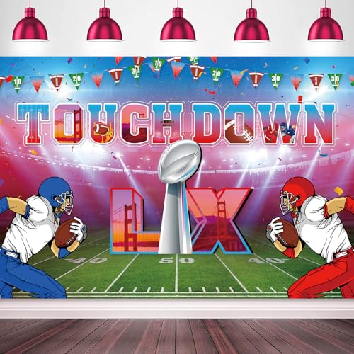 Super Football Party Decorations 2026 Backdrop Banner 5X3 Ft Sport Fans Birthday Decorations Banner Football Themed Party ...
