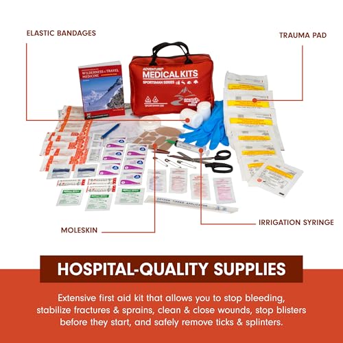 Adventure Medical Kits Sportsman Series Medical Kit - 200 - First Aid Kit for Camping, Hiking, Hunting & More - For 4 Peop...