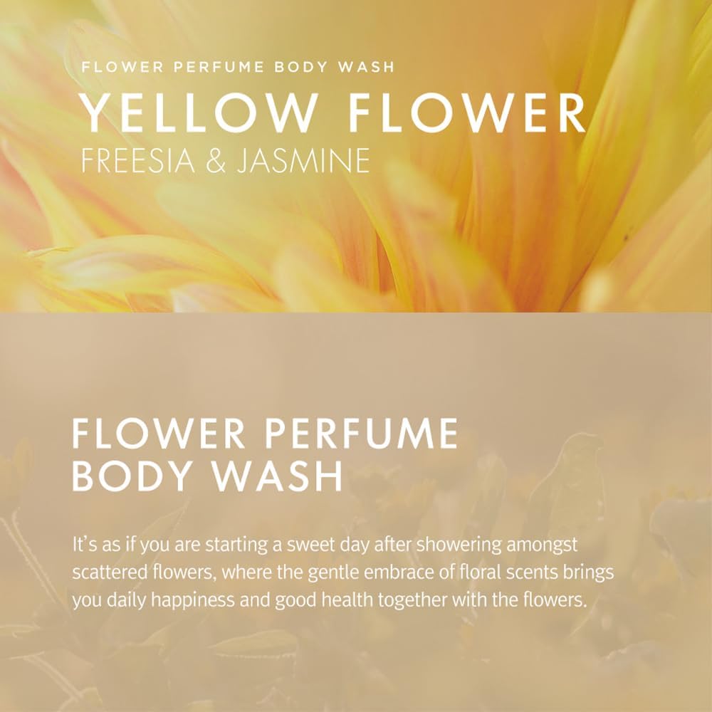 SHOWERMATE Flower Perfume Body Wash 40.57 fl oz / 1.2 L (Yellow - Freesia & Jasmine)