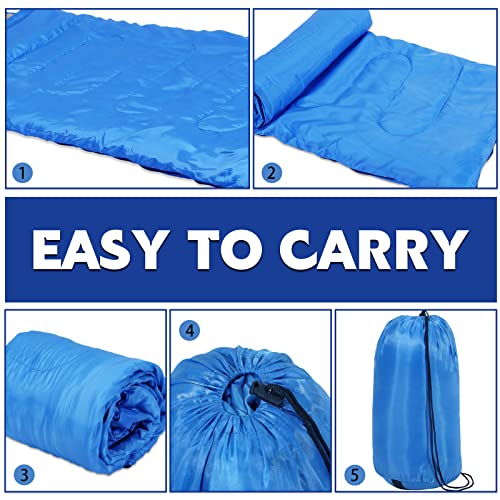 Junkin 12 Pcs Camping Sleeping Bag Bulk for Adults Homeless 4 Seasons Cold Warm Weather Sleeping Bags Waterproof Lightweig...